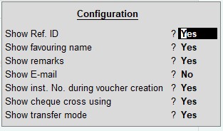transaction Type configuration - Tallyadvice