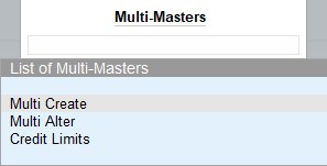 List of multi master -  multiple ledger create in tally prime